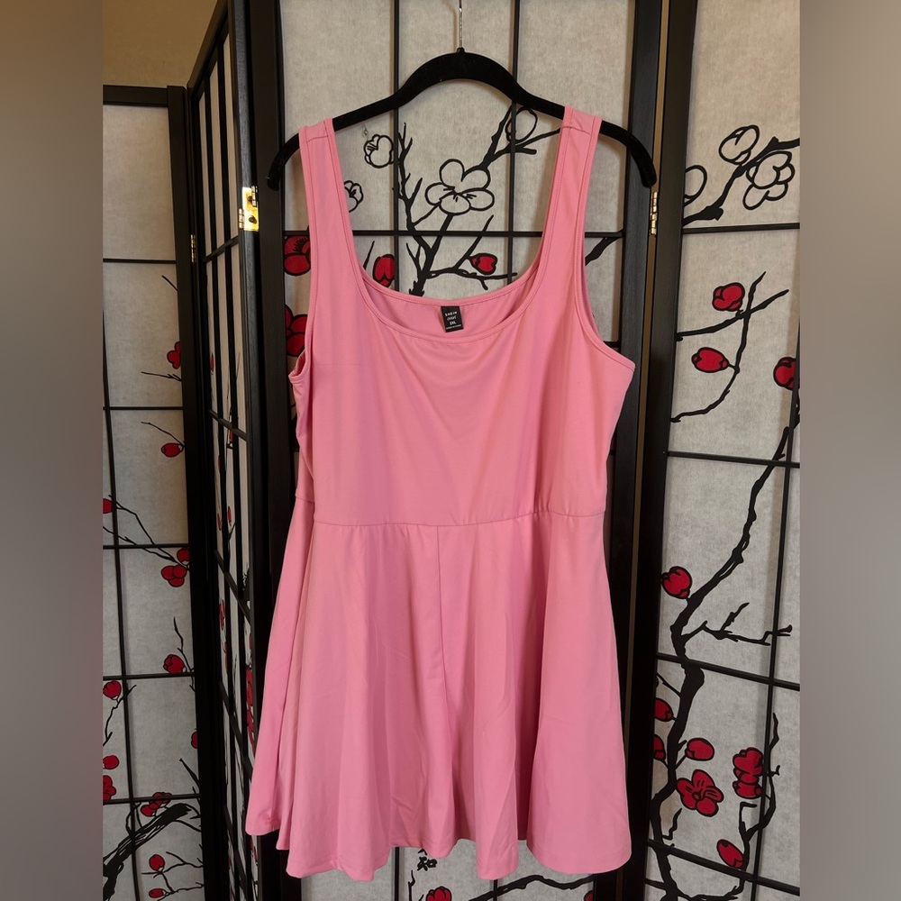 SHEIN Pink Sleeveless Mini Dress/skort